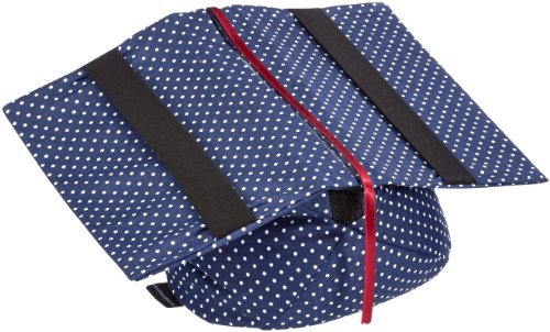 Klein & More Buchstütze Leselotte Pünktchen blau Lesekissen für bequemes Lesen, Baumwolle, gängige Buchgrößen geeignet