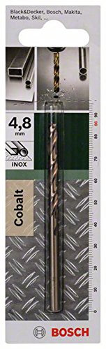 Bosch 2609255071 Foret à métaux rectifié HSS-Co DIN 338 - Longueur 86 mm - Diamètre 4,8 mm
