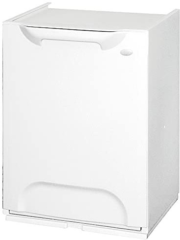 Art Plast R34 - Cubo dereciclaje de plástico apilable, color blanco, Liso