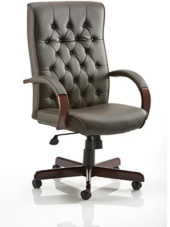 Chesterfield EX000003 Executive Leather Chair with Arms - Brown