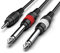 Audibax Bronze Cable Minijack Stereo a 2 Jack Mono 3 Metros Negro