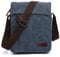 LOSMILE Herren Umhängetaschen, Leinwand Schultertaschen für Tablets,Schulranzen, für Schule und Arbeits,für Männer und Frauen.(M-Blau)