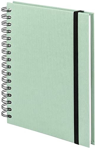 Rössler Papier 1875452651 - S.O.H.O. Wire-O Notizbuch mit Gummizug, DIN A5, 21,8 x 15,5 x 2 cm, 80 Blatt, Mint, 1 Stück
