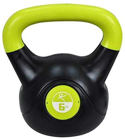 LIFEFIT Vinyl-Kettlebells, schwarz, 6 kg