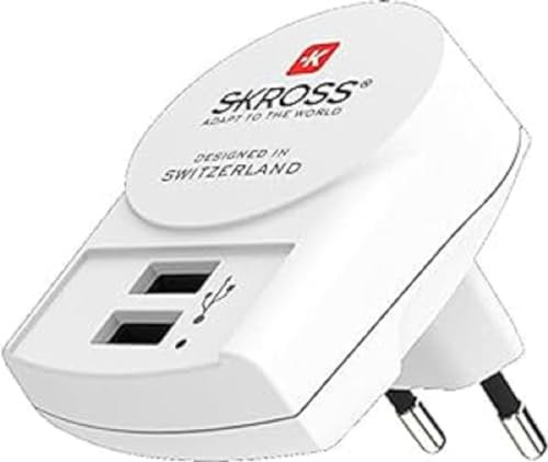 Skross 1.302420-E USB-Ladegerät Steckdose Ausgangsstrom (max.) 2.4A 2 x USB