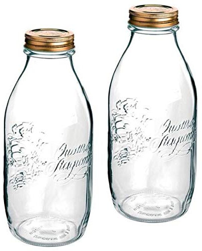 Bormioli Rocco 2 Glas Flaschen Quattro Stagionie 1L