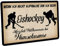 Crealuxe Personalisierbare Fußmatte - Wenn ich Nicht aufmache Bin ich beim Eishockey - Türmatte mit Wunschtext, Name oder Motiv – rutschfest – 60x40 cm – Türvorleger für Innen & Außen – Einzug