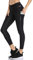 Santic Fahrradhose Damen Lang Gepolstert 7/8 Radlerhose Radhose Leggings Tights Radsport Lange Hosen Sitzpolster Elastische Schnell Trocknend Atmungsaktive Schwarz XXL
