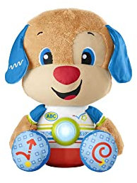 Fisher-Price - Il Cagnolino Gigante, Grande Peluche Musicale Ridi e Impara Edizione italiana con Luci, Suoni, Canzoni, Frasi e Tecnologia Smart Stages, Giocattolo per Bambini 18+ Mesi, HGW92