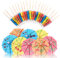 50 Stücke Cocktail Schirmchen 10cm Bunte Cocktailschirmchen, Cocktail Deko Mini Papierschirmchen Dekoration für Partys Sommerfest Tropische Getränke Fruchtdeckel