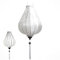 Art Saigon Lampion Asiatische Seide Weiß G - Durchmesser Ø 29 cm - Hoi An Laterne aus Stoff, Bambus und Holz - Vietnamesisches Kunsthandwerk und Asiatische Dekoration (Ref. G20-Blanc)