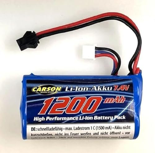 Carson 500608255 7,4V/1200mAh LiION Land Rover JST - Ersatzbatterie, RC-Batterie, Zubehör für ferngesteuerte Fahrzeuge, Ersatzbatterie für Modellfahrzeuge