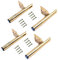 WANGCL 4 Pieces Iron Furniture Legs, 13 cm/ 5.12 inch DIY Metal Table Legs, Furniture Support Legs, Modern, Comes with 20 Screws, for Sofa, Coffee Table, TV Cabinet, Bed and Other Furniture (Gold)
