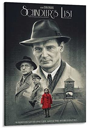 Schindler's List Vintage-Film-Poster, dekoratives Gemälde, Leinwand, Wandkunst, Wohnzimmer, Schlafzimmer, Gemälde, 40 x 60 cm