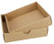 Natürlich verpacken Faltschachtel 10,4 x 10,4 x 2,5 cm, Braun, mit Deckel, Jade Kraftkarton - 10 Schachteln/Set