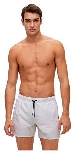 BOSS Hommes Iconic Short de Bain avec Rayures emblématiques et Logo