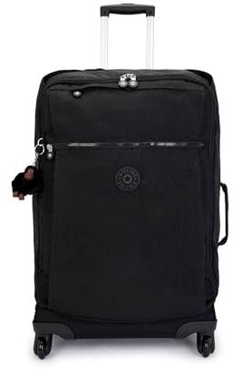 Kipling Darcey M Gepäck-Rucksack für Damen, verstellbare Packgurte, Tragegriff Oben, Nylon-Reise-Organizer, Schwarz, Tonal, 66,37 cm L x 43,2 cm H x 26,2 cm T, Schwarz, 26.37''L x 17''H x 10.25''D
