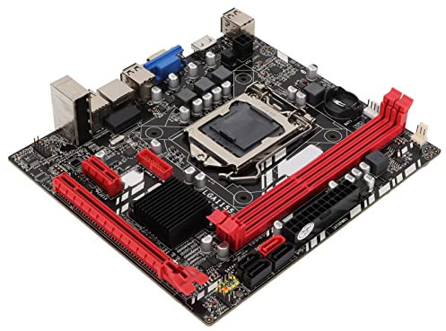 Dpofirs Placa Base para Computadora B75M, Placa Base para Juegos Micro ATX para Corei7, I5, I3, LGA1155, SATA3.0x1, SATA2.0x3, PCI E8Xx1, Tarjeta de Red de 100M, DDR3x2, VGA, HDMI, PCI E1Xx1