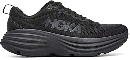 Hoka Mens Bondi 8 Textile Black Black Trainers 9 UK