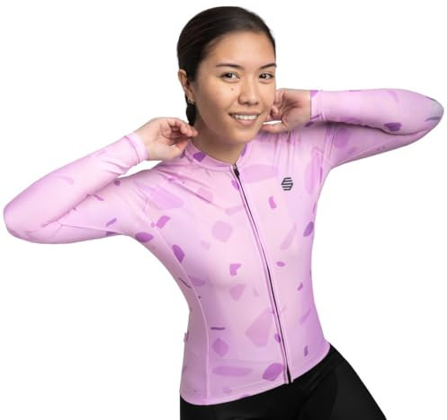 SIROKO - Langärmeliges Radtrikot für Damen M2 Annie - L - Lavendel
