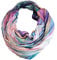 J26 Streifen Seide Glitzer Gold Fäden Sommer Frühling Loop Verlauf Regenbogen Rainbow Silk Uni Rundschal Schlauchschal Stola Schal leicht (Violett)