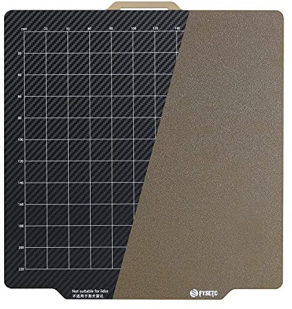 Bambu Lab X1 P1P doppio lato testurizzato PEI + PET Carbonn Fibree Build Plate 257.5x257.5mm flessibile rimovibile stampa PEI foglio parti stampante 3D - Toaiot