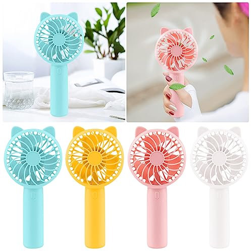 Yebutt Portable Handheld Fan, Quiet 3 Speeds Wind Adjustable Desk Fan, Battery Operated USB Rechargeable Mini Desktop Fans for Home Office Ceiling Travel Ceiling