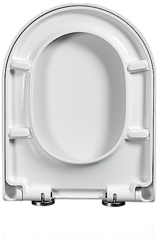 Flipped Warmth Abattant WC Frein De Chute Forme D, Abattant WC avec Reducteur Integre, Abattant De Toilette, Dégagement Rapide, Abattant De Toilette, Blanc,33 * 42cm