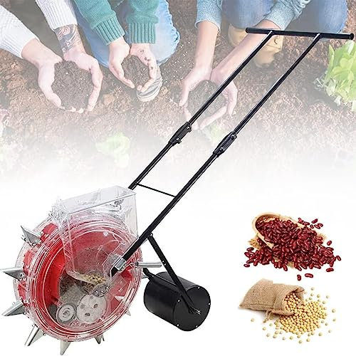 LXURY Épandeur De Pelouse Et De Jardin Semoir Semoir À Rouleau Manuel Hand Seeder Tool Garden Flower Plant Sower Planter Profondeur De Plantation 3,5-7,8 Cm,12 Mouths