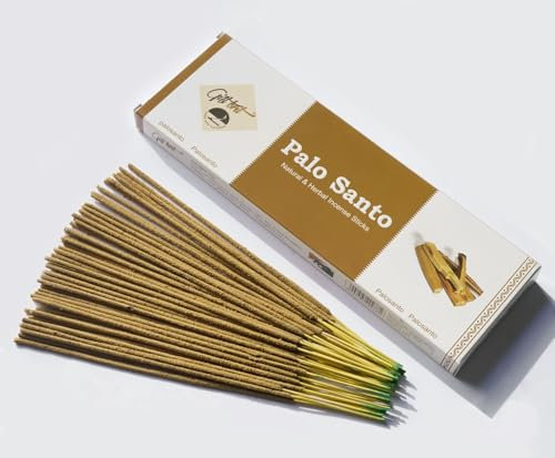 Giftbrit Palo Santo Natürliche & Kräuter Räucherstäbchen, 100 Stück mit Räucherhalter für Meditation, Yoga, Kirche, Entspannung, Heilung und Positivität