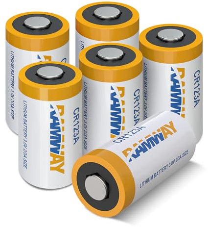 KBT CR123A 3V Lithium Batteries 6 Pack, High Power 1500mAh CR123 Batteries, Photo Camera 123A Lithium Battery, 10 Years Shelf Life Long-Lasting 123 Lithium Batteries for Home Safety Security Devices