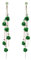 TOFBS Orecchini Donna Petalo di Rosa con Zirconi Nappa Eleganti Vintage Argento 925 Orecchini A Goccia Statement Floreali Orecchini Regali per Natale San Valentino verde