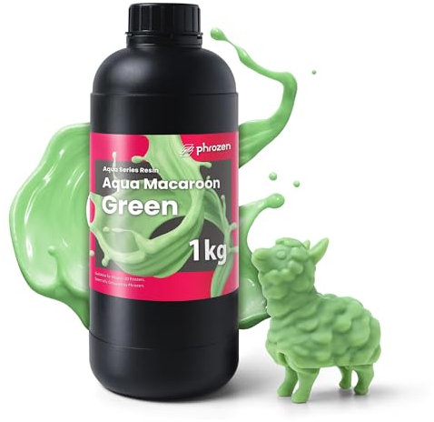 Phrozen Aqua Macaroon-Green | 3D Drucker Resin für SLA/DLP/LCD 3D Printer | 405nm Standard Photopolymer Druck Harz | Stabile Druckqualität, Schnelle Aushärtung - Grün (1kg)