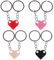 EIHI 4 Pièces Porte Clef Couple,Porte Cle Amour Cadeaux Saint Valentin Femme, Porte Clé Couple Cadeau Homme Noel Anniversaire, Porte Clef Amoureux, Idee Cadeau Couple Original Porte Clef Coeur