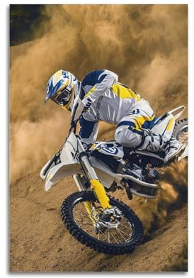 NIZIEE Off-Road Extreme Motorrad Poster THE 2014 HUSQVARNA MOTOCROSS BIKES Off-Road Extreme Motorrad Po Dekorative Malerei Leinwand Poster 30 x 45 cm