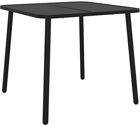 Coavain Gartentisch im Freien Anthrazit 80x80x71 cm Stahl Modernem Stil Multifunktionstisch Praktische Tischplatte Terrasse Esstisch Platzieren für Getränke Snacks Balkontisch Robustes Material