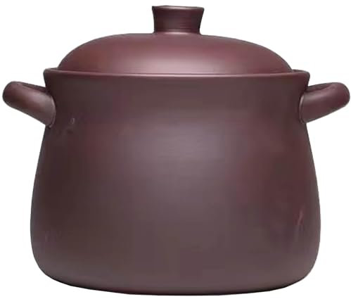 VNNHGB Olla de cerámica China, Olla de Barro sin esmaltar Zisha, Olla de Barro Resistente al Calor Olla de Barro China para Hornear Parrilla Estufa guisar inducción