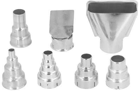 7Pcs 35mm Stainless Steel Heat Gun Nozzle Set for 1500 to 2000W Hot Air Guns for Pipe Welding PVC Shrinking