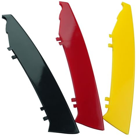 Ysbxitu Kühlergrill-Einsätze mit Deutscher Flagge, gestreift, Standard-Front-Mitte, Nierengitter-Zubehör, kompatibel mit BMW 2004–2008, 3er-Serie E90, Außendekoration (12 Balken), Farbe B