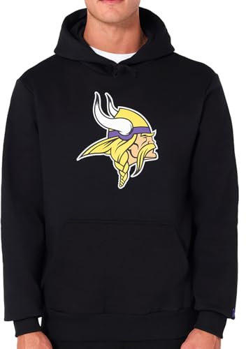 New Era Minnesota Vikings NFL Team Logo Hoody Schwarz Kapuzenpullover - M