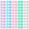 KAOPET 50 Pack Contact Lens Case, Clear Leak-Proof Eye Contact Case Kit in 5 Colors, Portable Contact Lense Case for Home and Travel