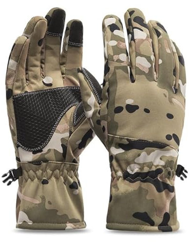 VONCYKI Handschuhe, Touchscreen, warm, Winter, Outdoor-Sport, Skifahren, Camping, Radfahren (Camouflage, XL)