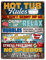 Funny Hot Tub Rules Sign - Hot Tubs Fun Accessories For Adults And Decor Outdoor, Wall, Pool, Spa Metal Sign Rust Free 8x12 inch, Pre-Drilled Holes, Weather Resistant