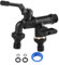 Robinet de jardin double - Résistant au gel - 3/4 - En laiton - Résistant à la rouille et au gel - Avec 2 sorties de 3/4 - Noir (25 mm)