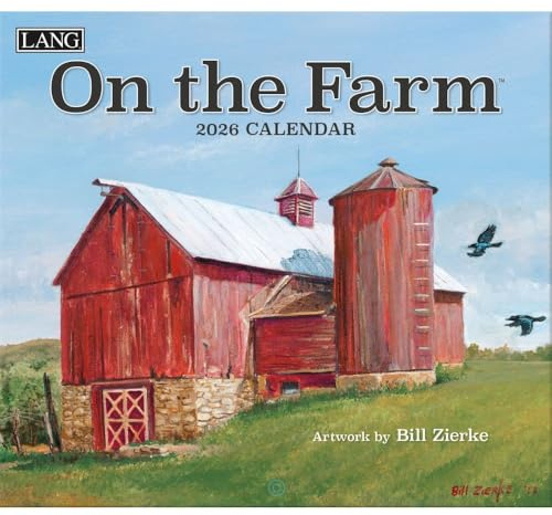 Lang, On the Farm Wandkalender 2026 von Bill Zierke, 34 x 30 cm, 12-Monatskalender mit gehefteter Bindung