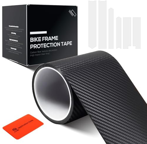 CNCLOL Pellicola Protezione Telaio Bici,Adesivi Protezione Telaio MTB-Pellicola Protettiva Vernice 3m,Carbonio Proteggi Telaio per Gravel/Auto/Moto/ebike/Elettrica/Bici da Corsa Paratelaio..3k