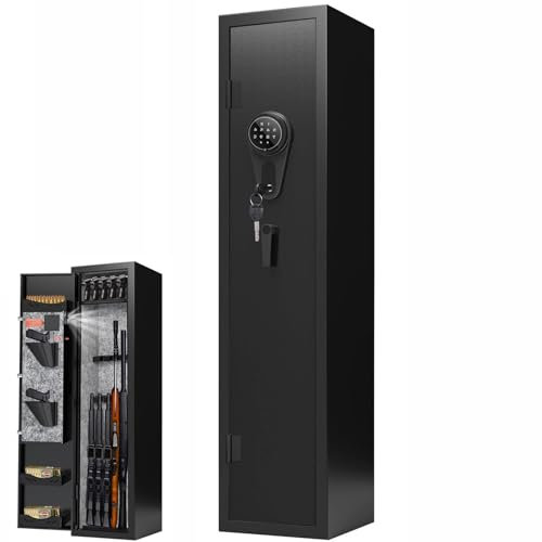 STWBHW Gun Safes for Home Rifle and Pistols,Gun Cabinet for Shotguns,Gun Safe Rifle with Removable Shelf,Quick Access Gun For Rifles And Shotguns With Lock Box and Alarm System