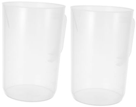 CHILDWEET 2pcs Stroke Oil Measuring Cup Scale Graduated Beaker for Automotive Maintenance and Kitchen Use