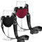 JAWUZ Porte verres suspendu, Porte gobelet festival, Support verre a pied suspendu, Porte gobelet cou (Noir+Rouge)