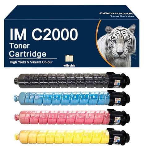 OGOUGUAN Tonerkartusche für IM C2000 842314 842313 842312 842311, kompatibel mit Ricoh IM C2000 IM C2500 IM C2000A IM C2500A (4PK-BK:16500, CMY:105000, CMY:105000) )